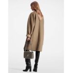 Louis Vuitton Women LV Removable Collar Double Face Coat Wool Silk Ficelle Foncée Brown Regular Fit – Bild 17