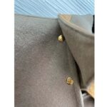 Louis Vuitton Women LV Removable Collar Double Face Coat Wool Silk Ficelle Foncée Brown Regular Fit – Bild 9