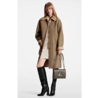 Louis Vuitton Women LV Removable Collar Double Face Coat Wool Silk Ficelle Foncée Brown Regular Fit (8)