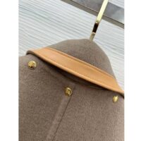 Louis Vuitton Women LV Removable Collar Double Face Coat Wool Silk Ficelle Foncée Brown Regular Fit (8)