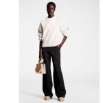 Louis Vuitton Women LV SKI Crinkled Nylon Flared Ski Pants Polyamide Black - Image 13