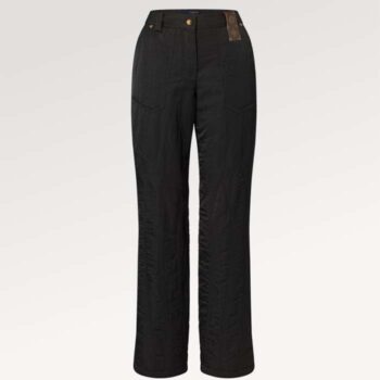 Louis Vuitton Women LV SKI Crinkled Nylon Flared Ski Pants Polyamide Black