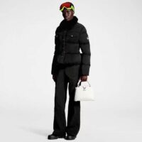 Louis Vuitton Women LV SKI Crinkled Nylon Peplum Puffer Jacket Polyamide Black (6)