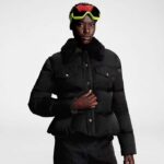 Louis Vuitton Women LV SKI Crinkled Nylon Peplum Puffer Jacket Polyamide Black - Image 13