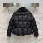 Louis Vuitton Women LV SKI Crinkled Nylon Peplum Puffer Jacket Polyamide Black - Image 3