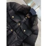 Louis Vuitton Women LV SKI Crinkled Nylon Peplum Puffer Jacket Polyamide Black - Image 6