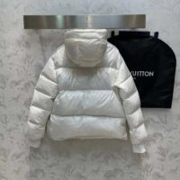 Louis Vuitton Women LV SKI Glossy Nylon Puffer Jacket Polyamide White (6)