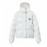 Louis Vuitton Women LV SKI Glossy Nylon Puffer Jacket Polyamide White