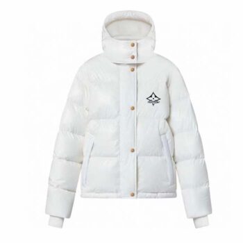 Louis Vuitton Women LV SKI Glossy Nylon Puffer Jacket Polyamide White
