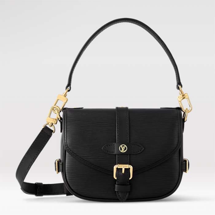 Louis Vuitton Women LV Saumur BB Black Epi Grained Cowhide Leather
