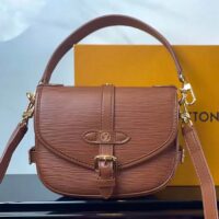 Louis Vuitton Women LV Saumur BB Cognac Brown Epi Grained Cowhide Leather (10)