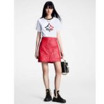 Louis Vuitton Women LV Snowflake T-Shirt Cotton Jersey White LV Golden Chain – Bild 16