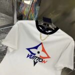 Louis Vuitton Women LV Snowflake T-Shirt Cotton Jersey White LV Golden Chain – Bild 9