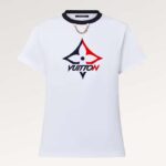 Louis Vuitton Women LV Snowflake T-Shirt Cotton Jersey White LV Golden Chain