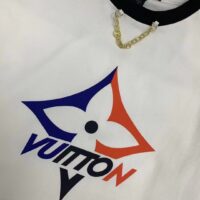 Louis Vuitton Women LV Snowflake T-Shirt Cotton Jersey White LV Golden Chain (6)
