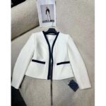 Louis Vuitton Men LV Wetsuit Pull Mikado Jacket Wool Silk White Regular Fit – Image 2