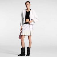 Louis Vuitton Women LV Wetsuit Pull Mikado Jacket Wool Silk White Regular Fit (10)