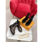 Louis Vuitton Women Shoes LV Beaubourg Ankle Boot Black Suede Calf Leather - Image 11