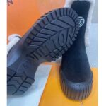 Louis Vuitton Women Shoes LV Ruby Flat Ankle Boot Black Suede Calf Leather Shearling – Image 10