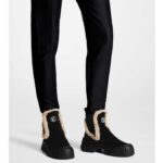Louis Vuitton Women Shoes LV Ruby Flat Ankle Boot Black Suede Calf Leather Shearling – Image 13