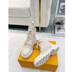 Louis Vuitton Women Territory Flat Ranger Beige Monogram-Debossed Suede Calf Leather Side Zip - Image 6