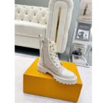 Louis Vuitton Women Territory Flat Ranger Beige Monogram-Debossed Suede Calf Leather Side Zip - Image 2
