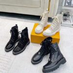 Louis Vuitton Women Territory Flat Ranger Black Monogram-Debossed Calf Leather Side Zip - Image 8