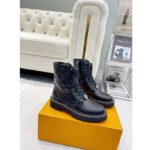 Louis Vuitton Women Territory Flat Ranger Black Monogram-Debossed Calf Leather Side Zip - Image 3