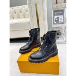 Louis Vuitton Women Territory Flat Ranger Black Monogram-Debossed Calf Leather Side Zip - Image 6