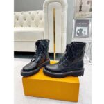 Louis Vuitton Women Territory Flat Ranger Black Monogram-Debossed Calf Leather Side Zip - Image 7