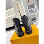 Louis Vuitton Women Territory Flat Ranger Black Monogram-Debossed Calf Leather Side Zip - Image 4