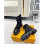 Louis Vuitton Women Territory Flat Ranger Black Monogram-Debossed Suede Calf Leather Side Zip - Image 6