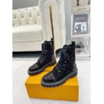 Louis Vuitton Women Territory Flat Ranger Black Monogram-Debossed Suede Calf Leather Side Zip - Image 4