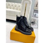 Louis Vuitton Women Territory Flat Ranger Black Monogram-Debossed Suede Calf Leather Side Zip - Image 3