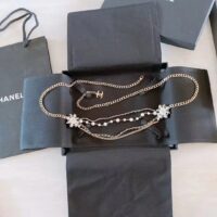 Chanel Women CC Chain Belt Calfskin Glass Pearls Black Pearly White Crystal Gold Silver-Tone Metal Strass (3)