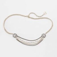 Chanel Women CC Chain Belt Calfskin Glass Pearls Black Pearly White Crystal Gold Silver-Tone Metal Strass (3)