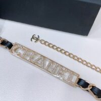 Chanel Women CC Chain Belt Lambskin Gold-Tone Metal Strass Black (7)