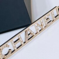 Chanel Women CC Chain Belt Lambskin Gold-Tone Metal Strass Black (7)