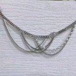 Chanel Women CC Chain Belt Metal Resin Glass Pearls Strass Silver Pearly White Crystal - Image 4