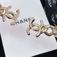 Chanel Women CC Choker Necklace Gold Tone Metal (2)
