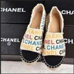 Chanel Women CC Espadrilles Colourful Chanel Logo Gold Tone Metal - Image 2