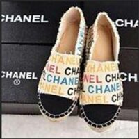 Chanel Women CC Espadrilles Colourful Chanel Logo Gold Tone Metal (2)