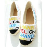 Chanel Women CC Espadrilles Colourful Chanel Logo Gold Tone Metal (2)