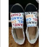 Chanel Women CC Espadrilles Colourful Chanel Logo Gold Tone Metal (2)