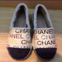 Chanel Women CC Espadrilles Colourful Chanel Logo Gold Tone Metal (2)