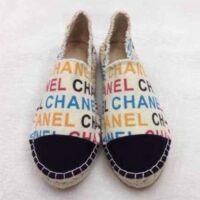 Chanel Women CC Espadrilles Colourful Chanel Logo Gold Tone Metal (2)