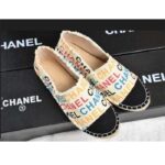 Chanel Women CC Espadrilles Colourful Chanel Logo Gold Tone Metal - Image 4