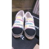 Chanel Women CC Espadrilles Colourful Chanel Logo Gold Tone Metal (2)