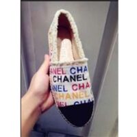 Chanel Women CC Espadrilles Colourful Chanel Logo Gold Tone Metal (2)