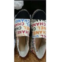 Chanel Women CC Espadrilles Colourful Chanel Logo Gold Tone Metal (2)